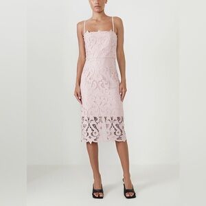 NWT Bardot Lina Lace Dress In Pink Rose